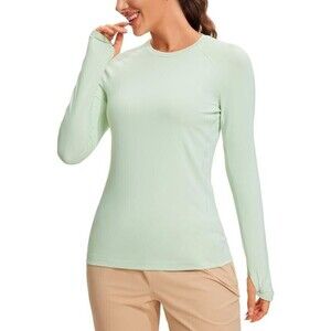 CRZ YOGA Women's Long sleeves Shirt UPF 50+ Sun Protection outdoor Workout topXL